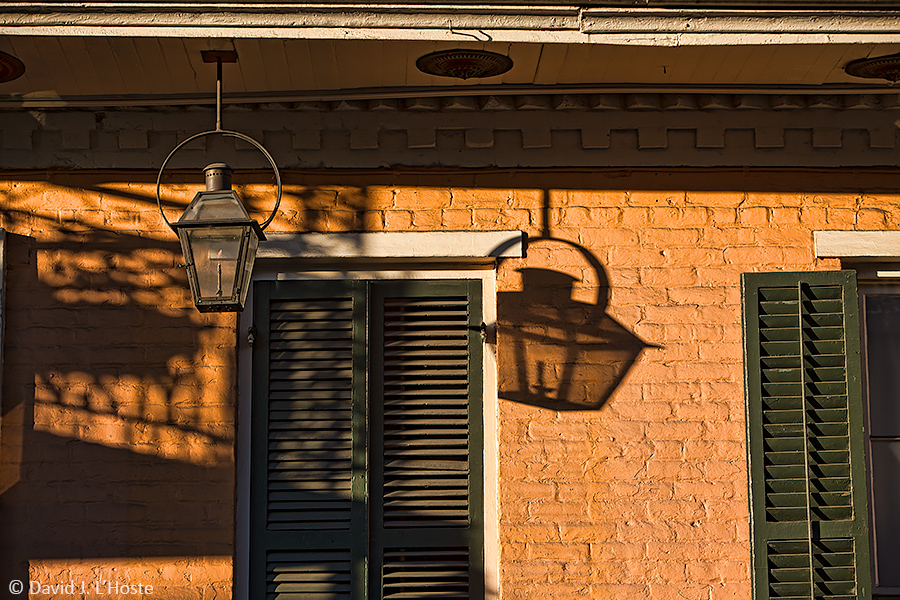 Lamp and Shuttters, French Quarter, New Orleans (6817)