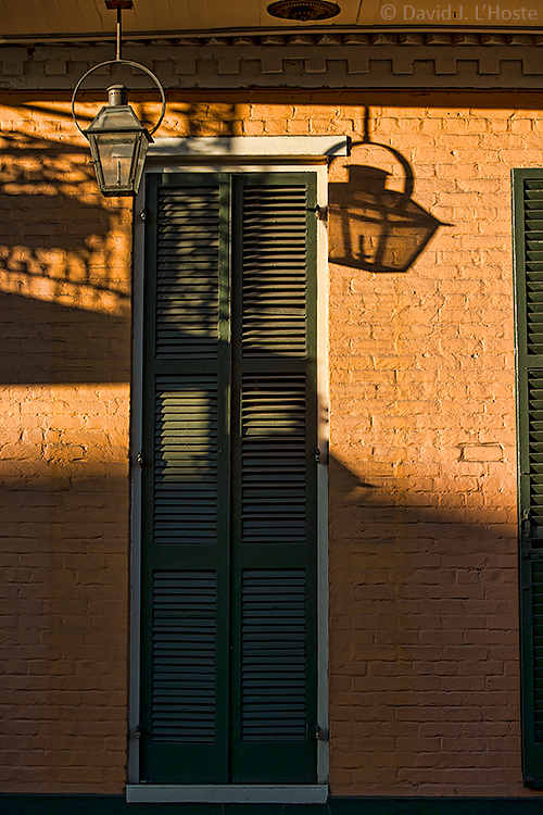Lamp and Shuttters, French Quarter, New Orleans (6819)