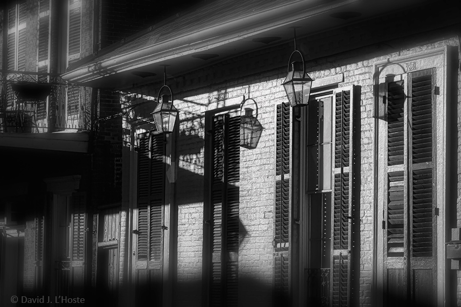Lamps and Shuttters, French Quarter, New Orleans (6827)