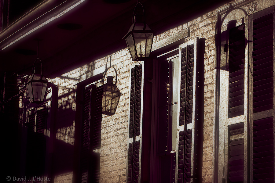 Lamps and Shutters, French Quarter, New Orleans (6831)