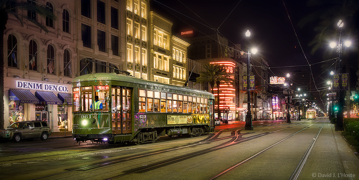 Saint Charles Streetcar on Canal St., New Orleans (6613)